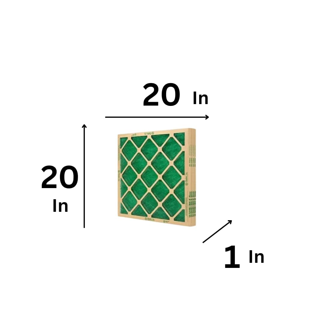 Generic MERV 1 four-pack box emphasizes value and hassle-free changes.