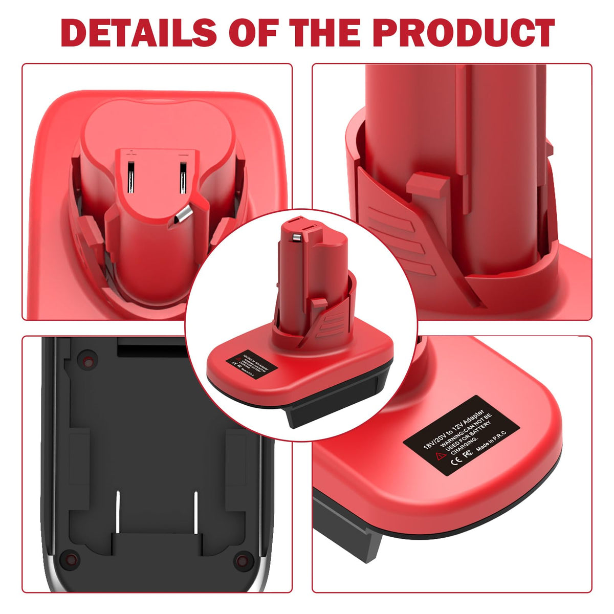 Generic ML18M12 adapter demonstrates safe power flow to 12V tools.