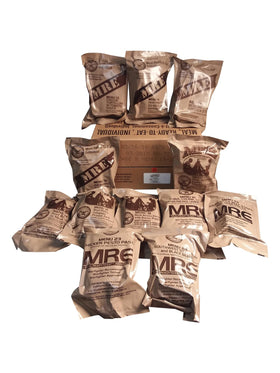 Generic MRE snack and side options provide quick energy boosts.