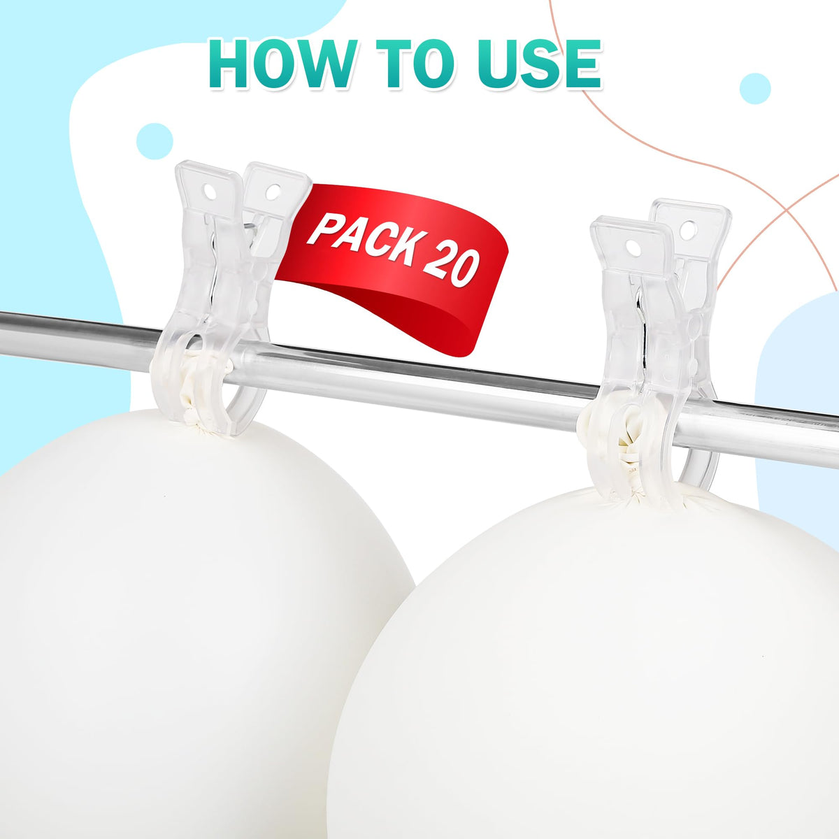Generic non-slip balloon arch clip prevents slipping even with wet hands