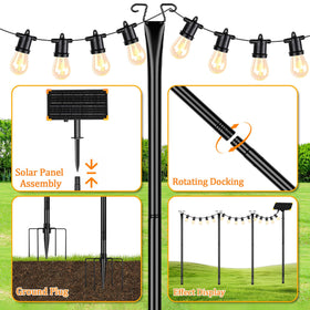 Generic string lights create cozy ambiance for patios, gardens, and weddings.