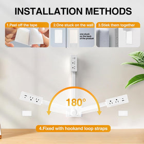 Generic Outlet Extender rotating design tucked behind a desk