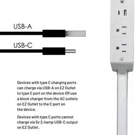 Generic Outlet Extender USB-A port enabling multiple devices charging