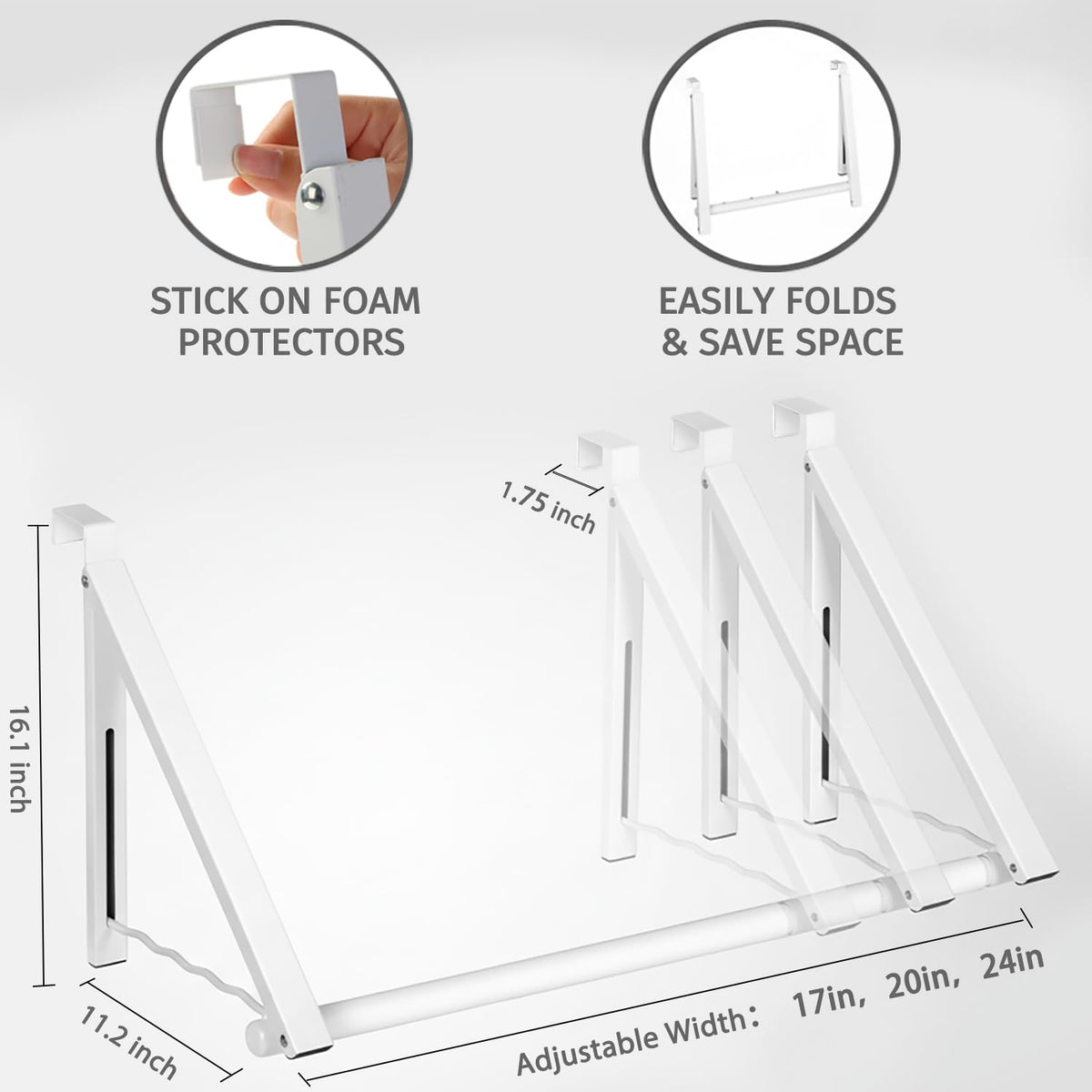 Generic Over The Door Hanger Rack folded mode shows compact storage option.