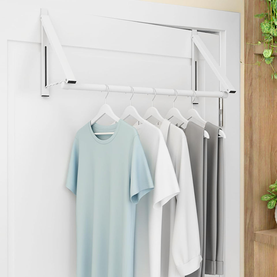 Generic Over The Door Hanger Rack foldable design saves space in small rooms.
