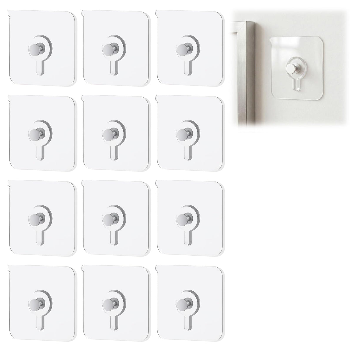 Generic picture hanging hooks packaging shows easy no-drill setup for damage-free decorating.