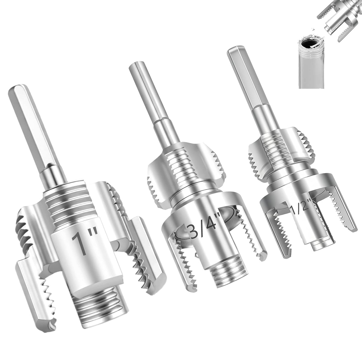 Generic pipe threader 1/2 inch die in action for precise PVC threads