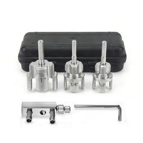 Generic pipe threading kit overview showing complete all-in-one solution for plumbing projects