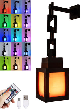 Generic Pixelated Lantern Night Light with 16 color options for cozy ambience