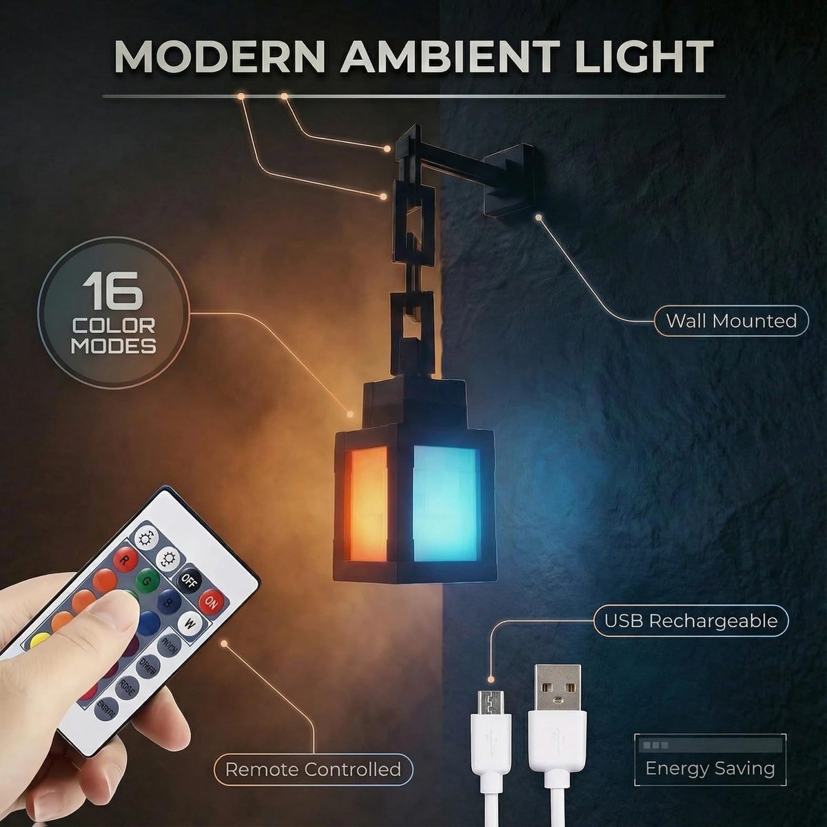 Generic Pixelated Lantern Remote Control enables quick color changes