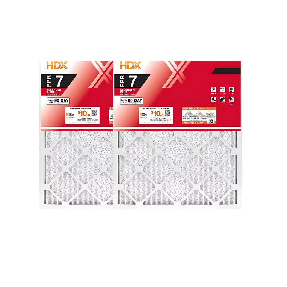 Generic pleated air filter 14x18x1 — front view for standard HVAC compatibility and easy replacement