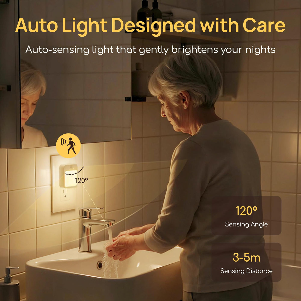 Generic LED night light offers long life and energy efficiency.