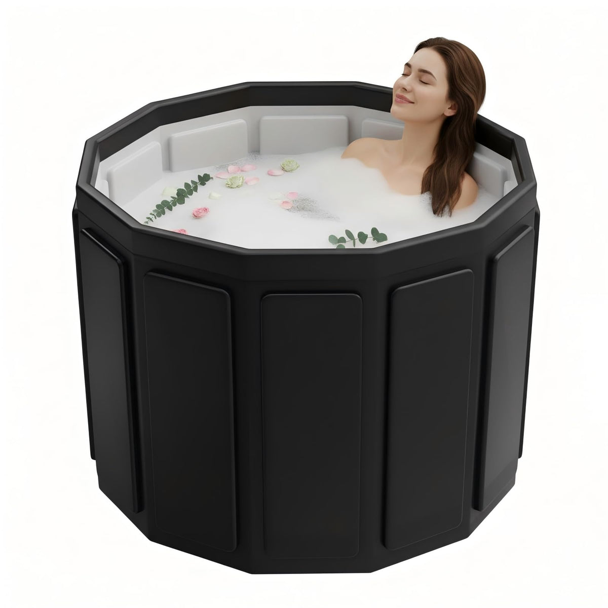 Generic Portable Bathtub folded profile for compact storage and quick setup.