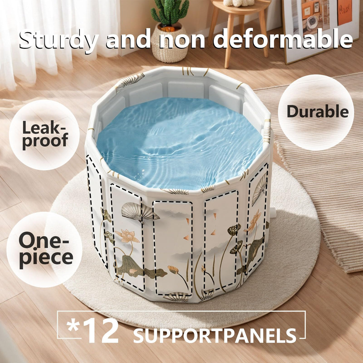 Generic Portable Bathtub seven-layer-insulation helps maintain temperature.