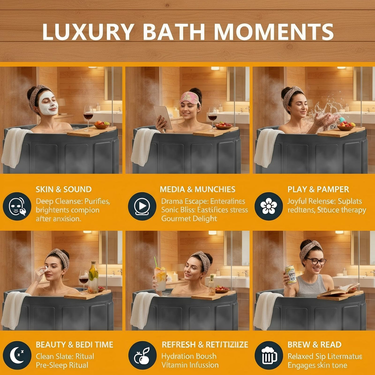 Generic Portable Bathtub unfolded dimensions show spacious adult soaking area.
