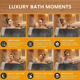 Generic Portable Bathtub unfolded dimensions show spacious adult soaking area.