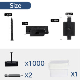 GENERIC preloaded T-clips with screws for fast installation