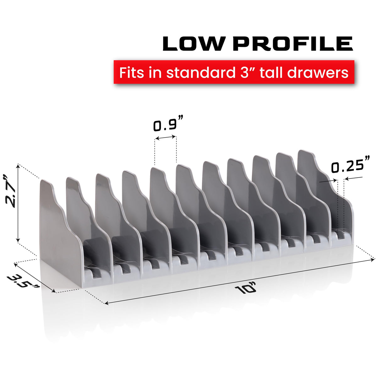 Generic professional workshop drawer organization aids quick tool identification