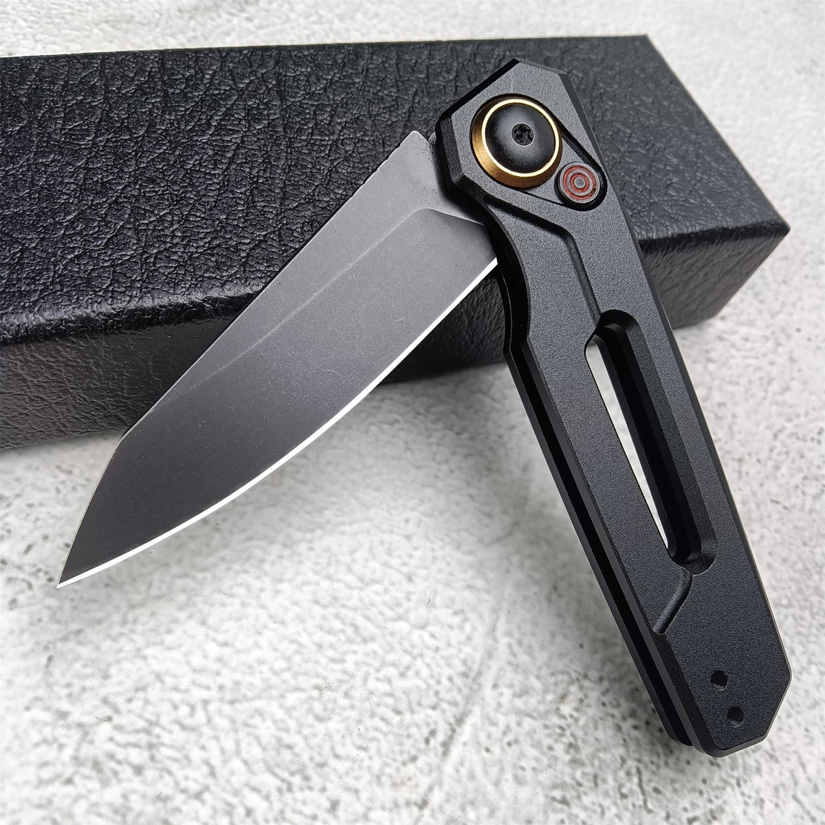 Generic Push Button Lock Knife blade offers sharp, precise cuts for daily tasks.