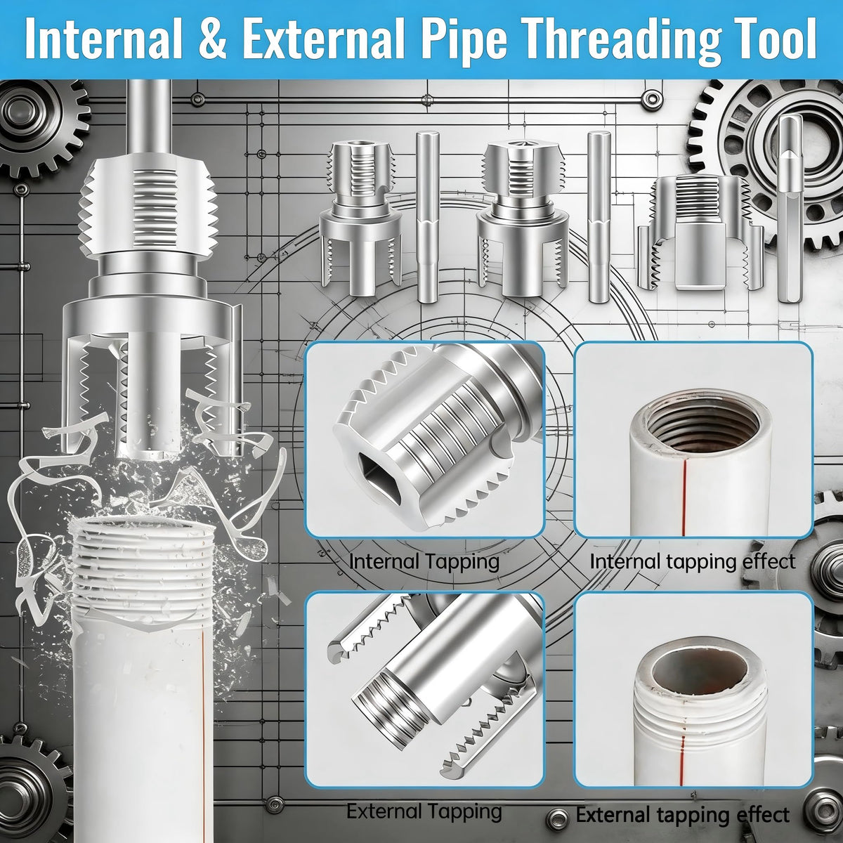 Generic 2026 PVC threader for 1/2 inch threads delivers fast results for home plumbing.