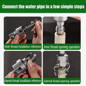 Generic PVC pipe threader kit 3/4-inch external threading for fast connections