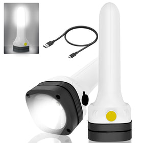 Generic Rechargeable LED Flashlight front beam for long-range visibility