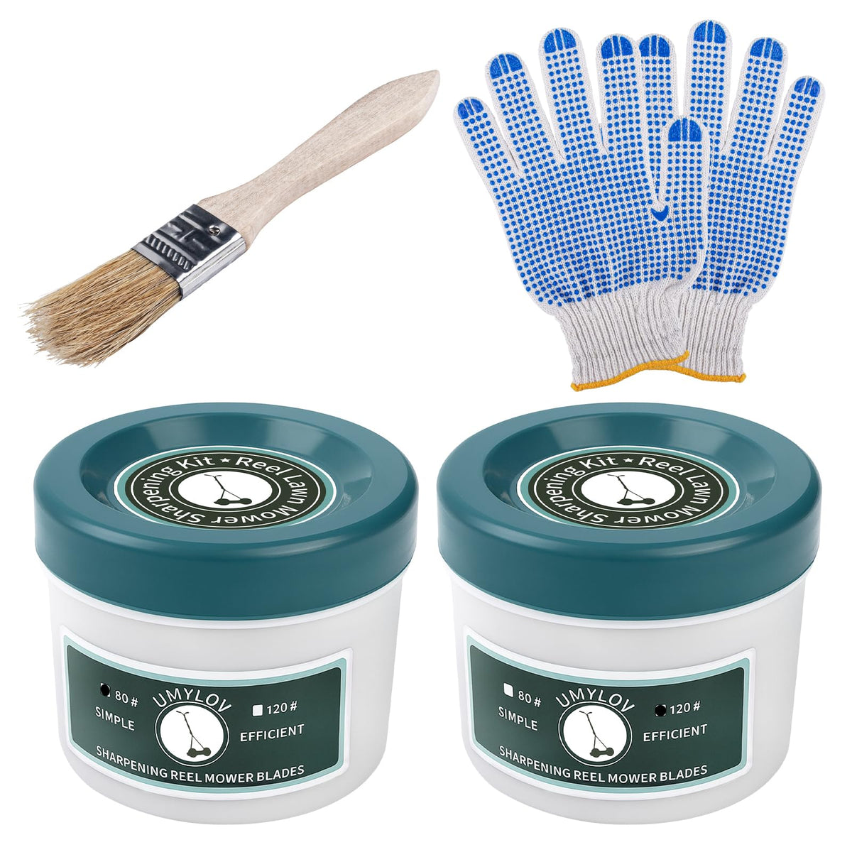Generic Reel Mower Sharpening Kit: two-piece package for DIY blade care.