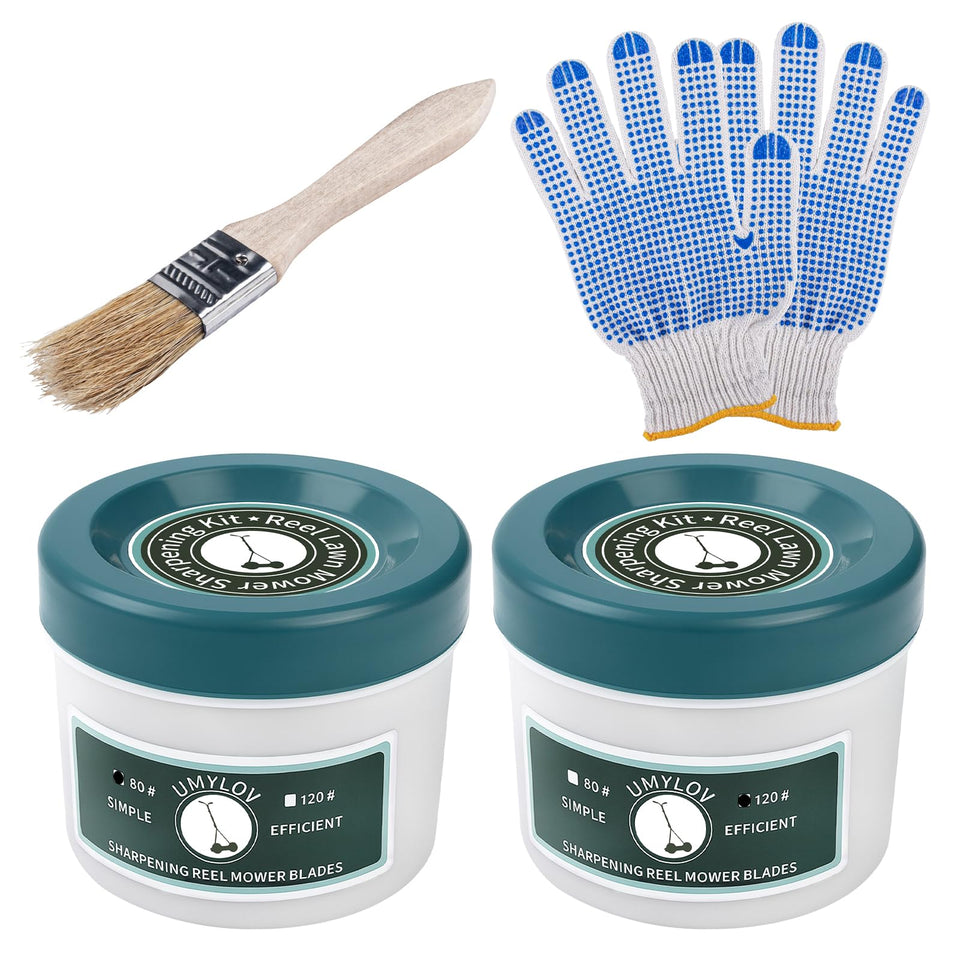 Generic Reel Mower Sharpening Kit: two-piece package for DIY blade care.