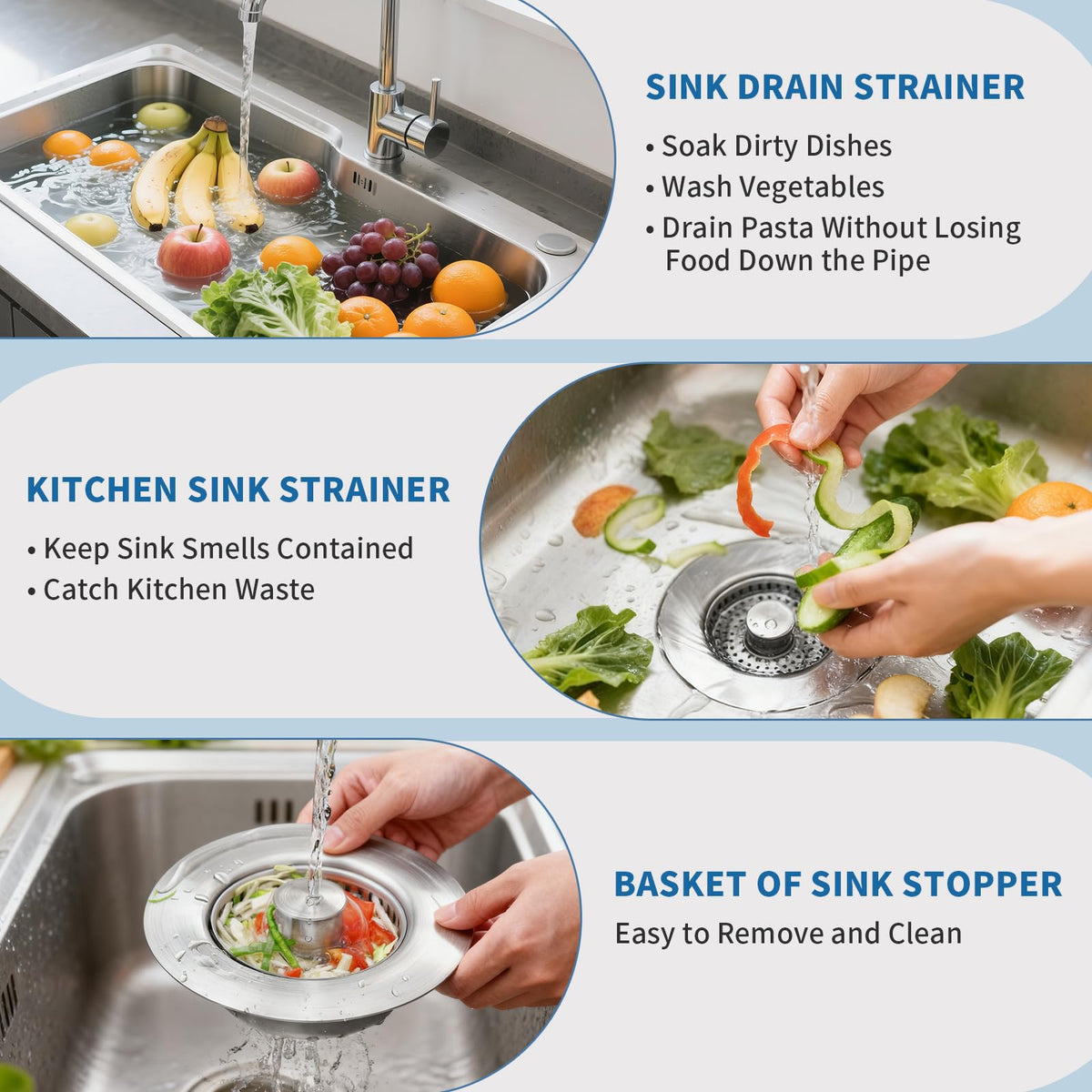 Generic removable basket enables quick cleaning, keeping your prep area hygienic.