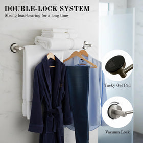 Generic retractable stainless steel towel rack showing adjustable length and durable build