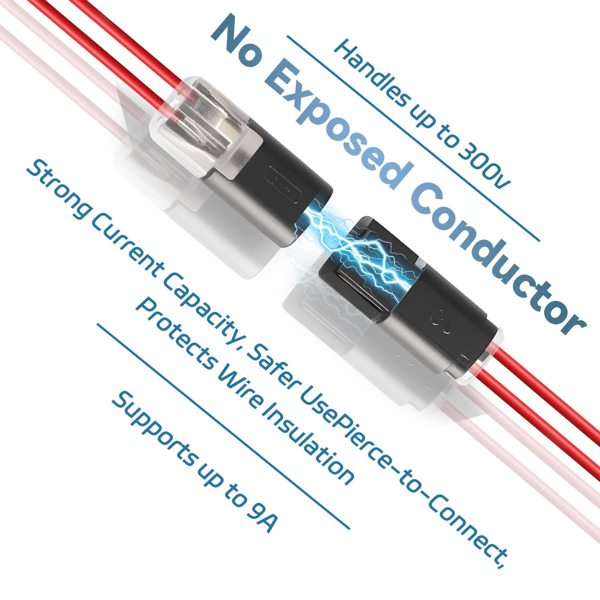 Generic reusable spring-clamp connectors offer quick replacements for large projects.