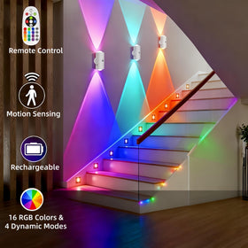 Generic LED wall lamp with RGB colors and dynamic modes for ambience