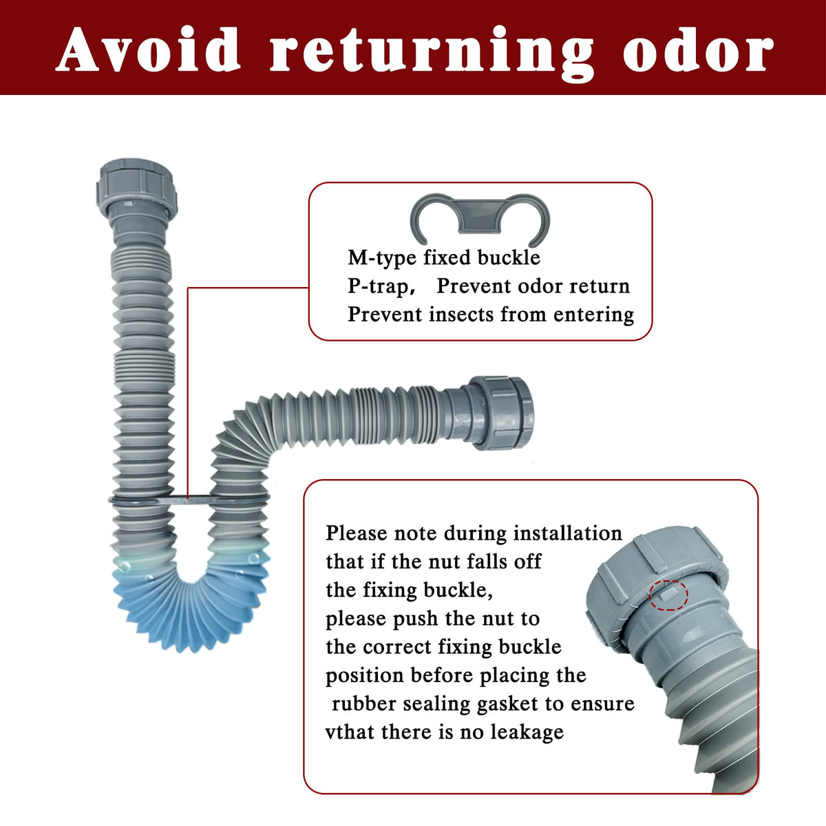 Generic rubber sealing rings ensure leak-proof connections