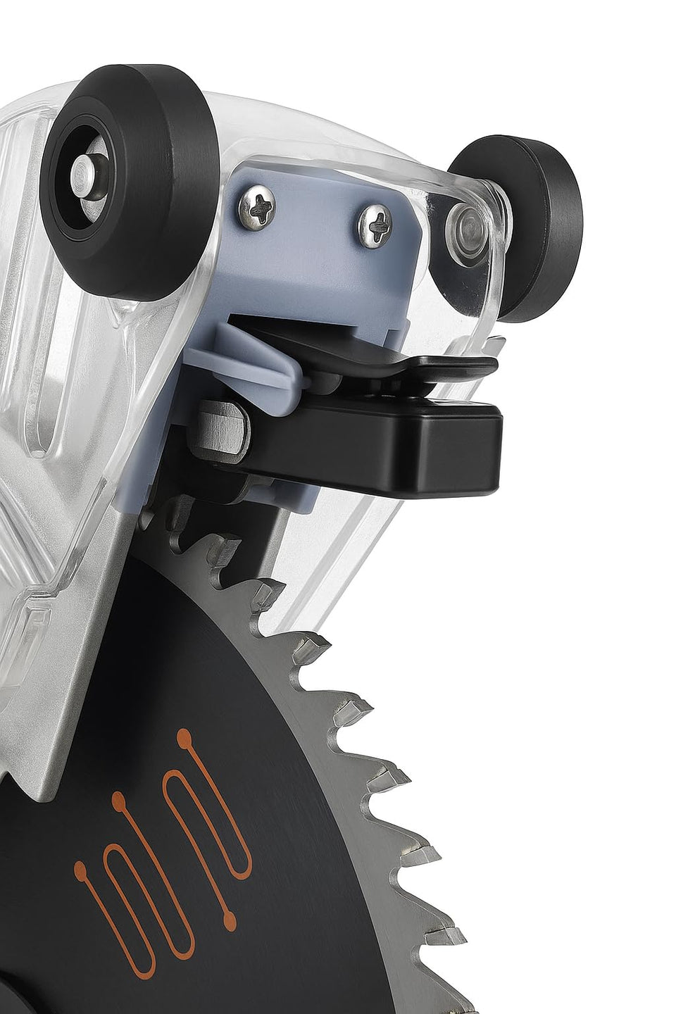 Generic ShadowLight mounting bracket on Bosch GCM12SD provides precise cut visibility.