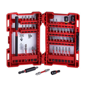 Generic Shockwave 45-piece Bit Set packaging shows organized storage for quick project setup