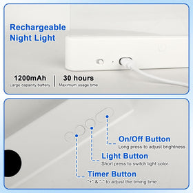 Generic Smart Led Reading Light rechargeable panel eliminates frequent battery changes.