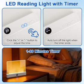Generic Smart Led Reading Light timer display enables auto-off convenience.