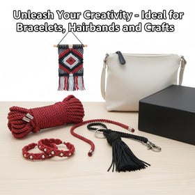 Pair of bracelets idea using Generic Soft Silk Rope for matching Valentine DIY.