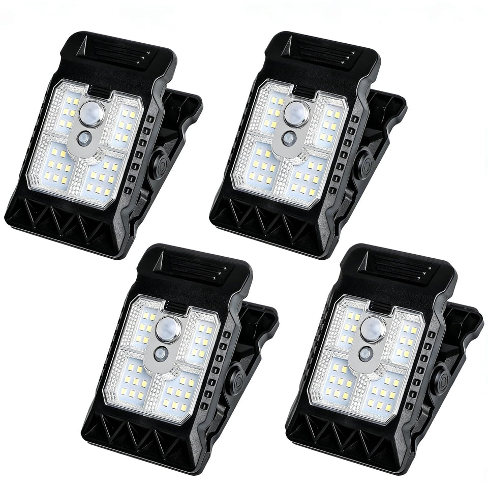 Generic Solar Clip Light front view for outdoor illumination and security lighting.
