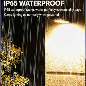 Generic Solar Clip Light garden setup in lush yard, waterproof for all weather.