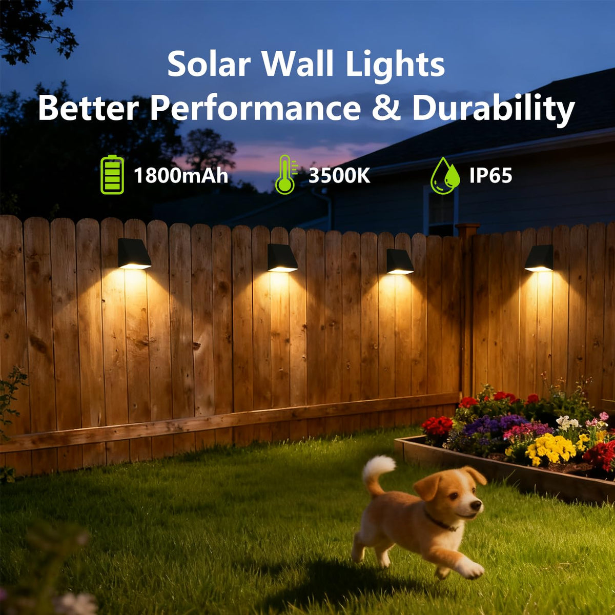 Generic Solar Mailbox Light 3500K warm glow enhances curb appeal