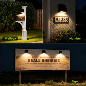 Two-pack solar wall lights ready for quick setup