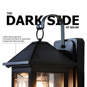 Generic solar wall light with motion sensor activates when nearby
