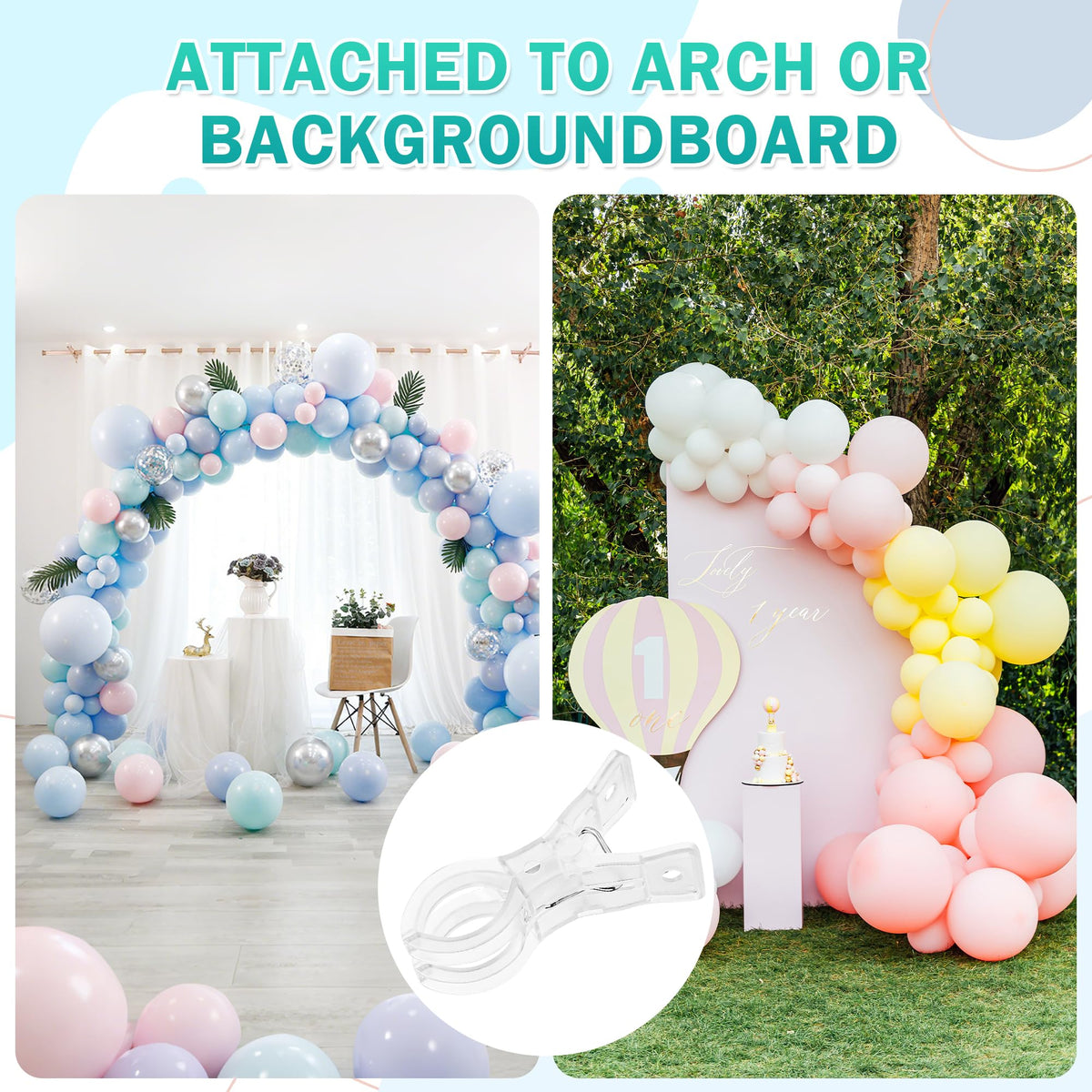 Generic stackable balloon clip pack stores neatly for next event
