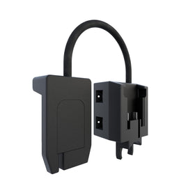 Generic Stacyc to Milwaukee adapter mounted under seat with included screws.
