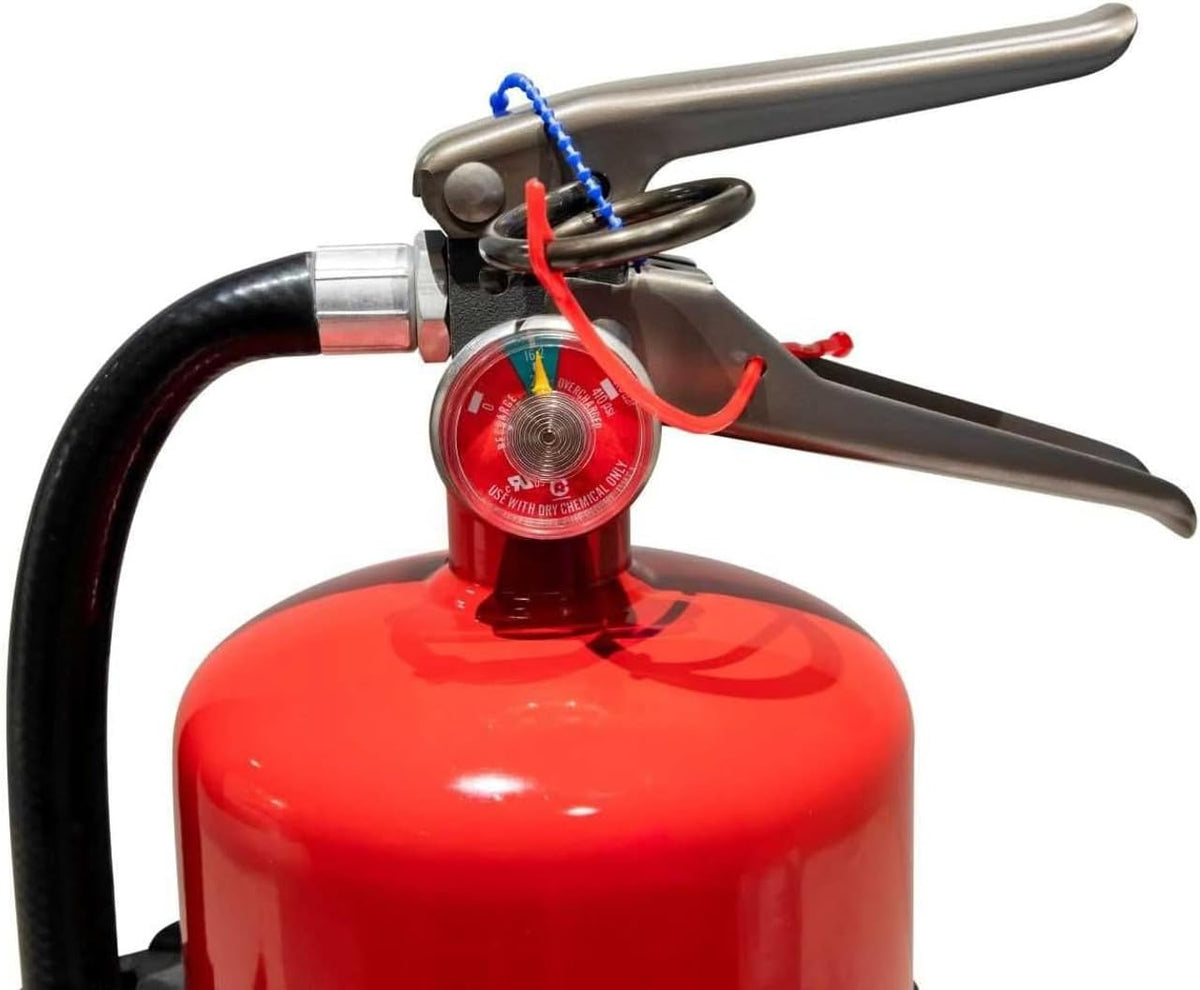 Generic Strike First wall mount bracket securing extinguisher at hand.
