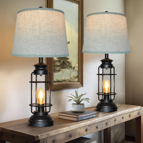 Generic table lamps set of 2 with USB port and 3-way dimming for living rooms