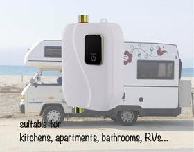 Generic tankless water heater safety features IPX4 protection against moisture