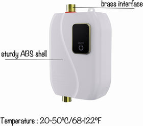 Generic tankless water heater vertical installation demonstrates space saving setup