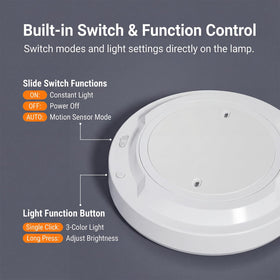 Generic three-color temperature ceiling light offers warm to cool options